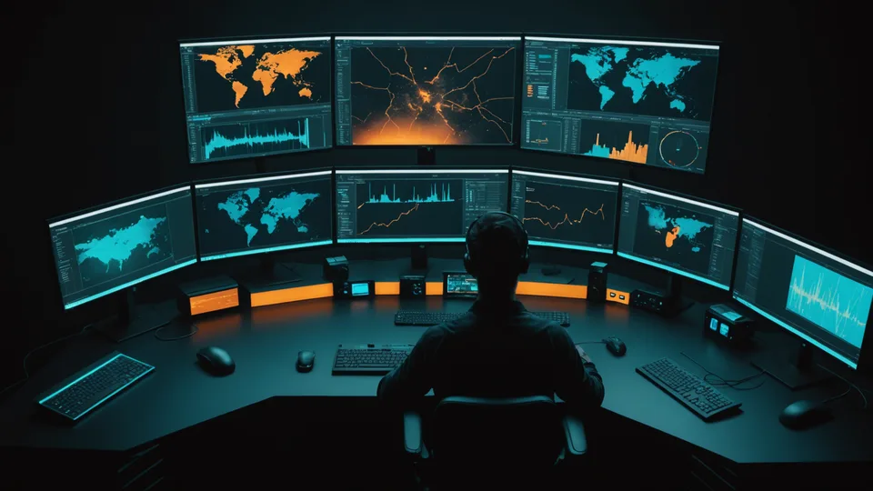 Sports media editorial workflow abstract scene